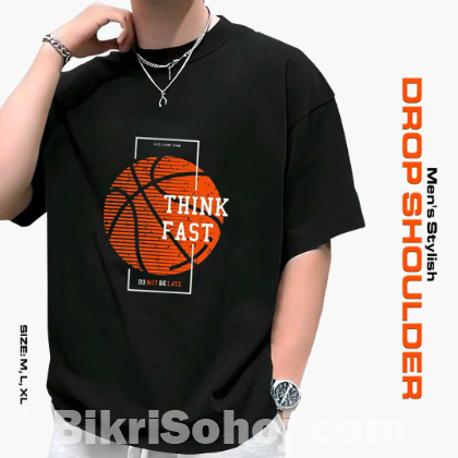 Solid dropshoulder T-shirt